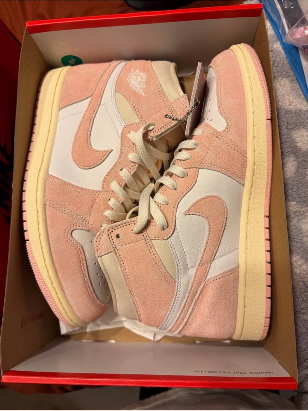 Jordan Women’s Retro High Top Sneakers - Pink/White/Cream